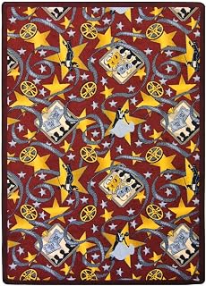 Joy Carpets Any Day Matinee Silver Screen Theater Area Rugs, 64-Inch by 92-Inch by 0.36-Inch, Burgundy (1684C-04)