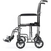 Global Industrial Healthcare Transport Chair – 19" W Seat, Black