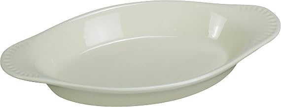 Yanco CO-8-W Welsh Rabbit Crock, Oval, 8 oz Capacity, 8.5" Length, 4.25" Width, 1.125" Height, China White Color, Pack of 36