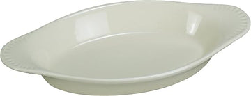 Yanco CO-8-W Welsh Rabbit Crock, Oval, 8 oz Capacity, 8.5" Length, 4.25" Width, 1.125" Height, China White Color, Pack of 36