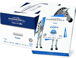 Hammermill Printer Paper, 20 lb Tidal Copy Paper, 11 x 17-92 Bright, Made in the USA, 162024C - 5 Ream (2,500 Sheets)