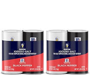 Morton Shaker Set, Iodized Salt (4 oz) & Pepper, 1.25 oz, 2-Piece Set