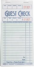 National Checking Company Guest Check Paper - 1 Part Green, 16 Line, 3.5 x 6.75 inch - 5000 per case.