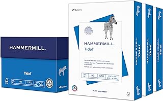 Hammermill Printer Paper, Tidal 20 lb Copy Paper, 8.5 x 11-3 Ream (1,500 Sheets) - 92 Bright, Made in the USA, 162180C