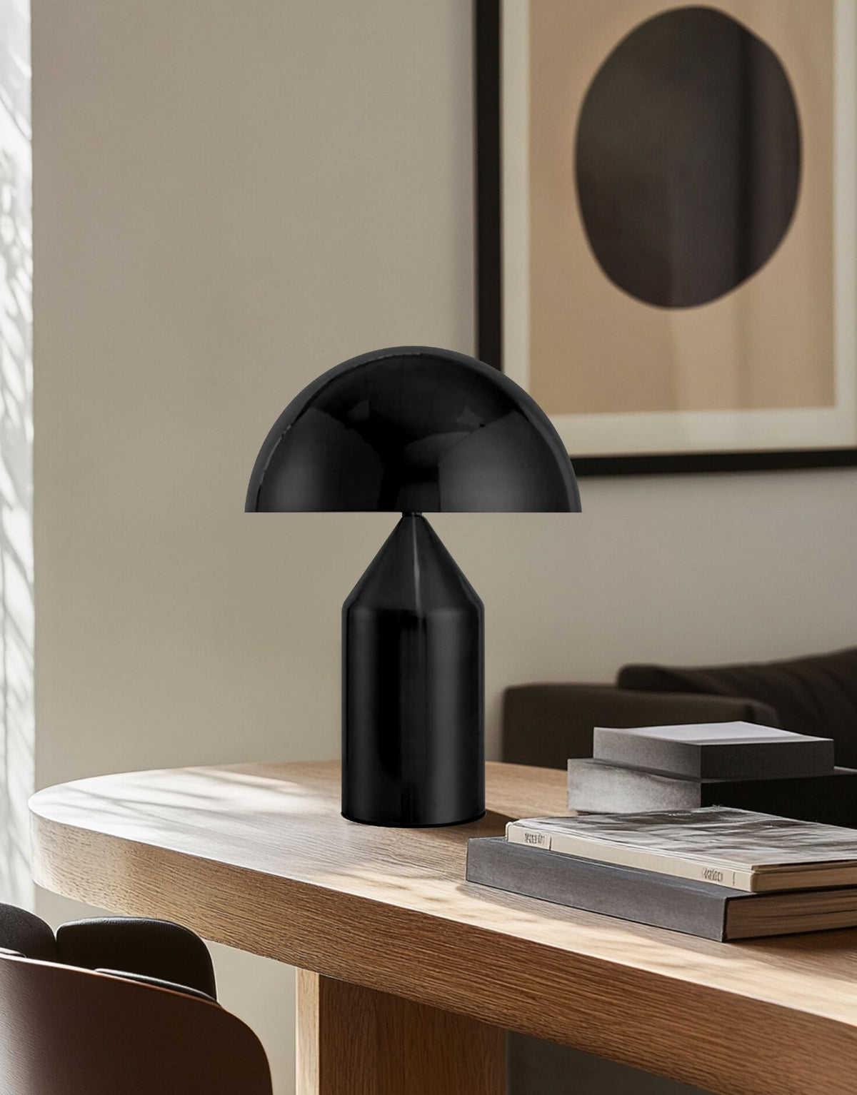 Travis 2 Light Table Lamp - Matte Black by Dainolite – Metal, Matte Black, Model TVS-132T-MB