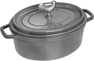STAUB Cast Iron 5.75-qt Coq au Vin Cocotte - Graphite Grey, Made in France