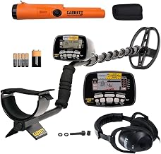Garrett Metal Detectors Garrett A.T. Gold Metal Detector with Pinpointer, Orange/Black