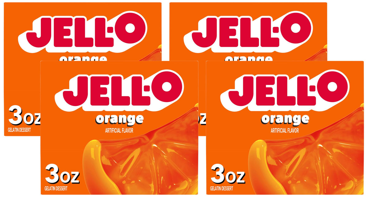 Jell-O Orange / 3 Ounce (Pack of 4) / 1 Gelatin