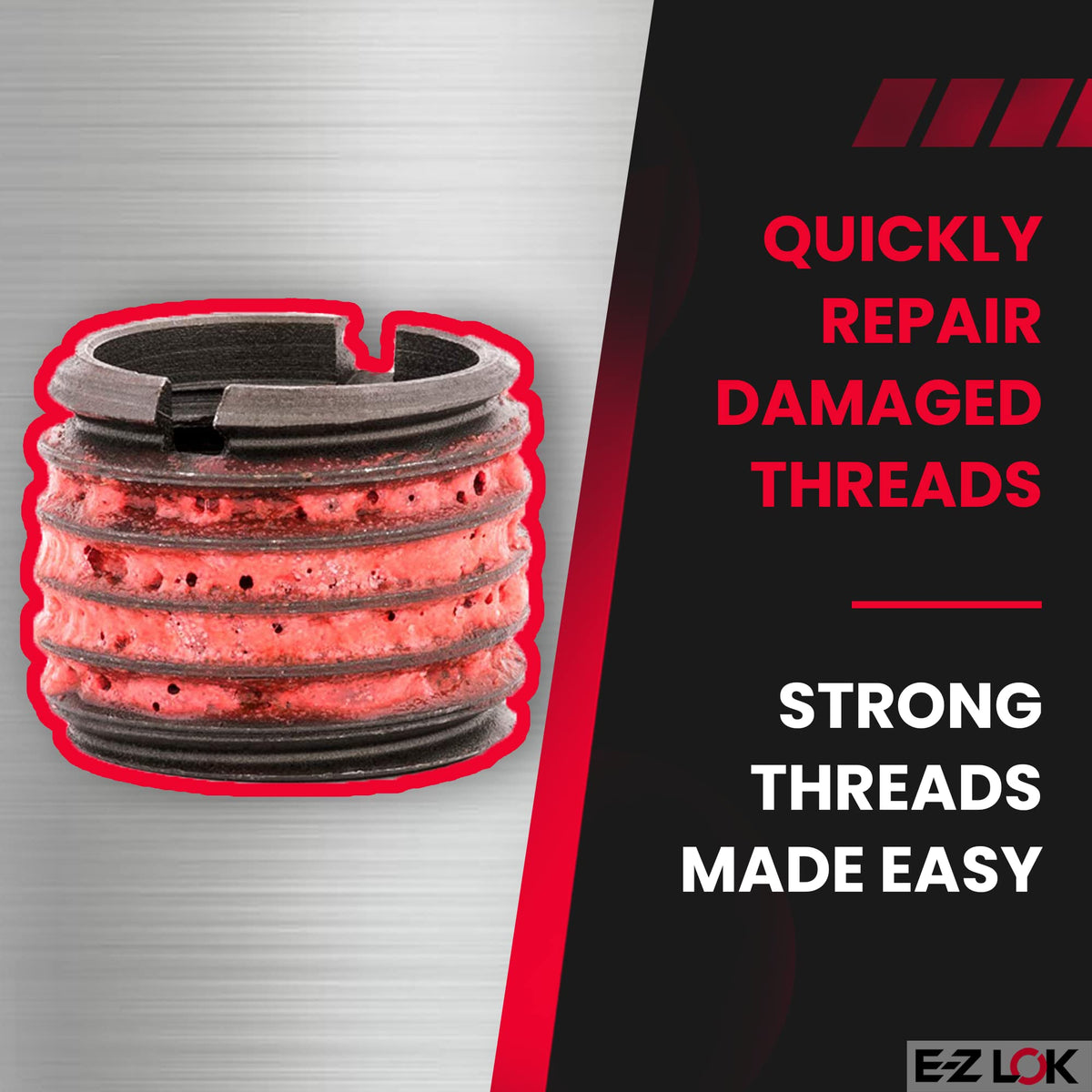 Thread Insert by E-Z LOK – 7/8", Alloy Steel, Pack of 5, Model 329-12