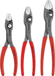 KNIPEX Tools 00 20 06 US4 3 Pc TwinGrip Pliers Set, Plastic Dipped (6", 8", 10")