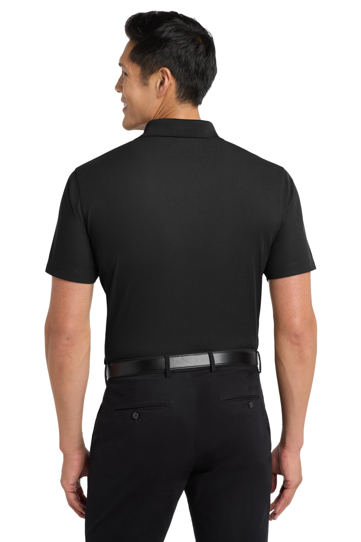 Unisex Dry Zone Grid Polo Black by Port Authority – X-Large, Polyester, Black, Model SNM-985585