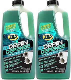 Zep Drain Defense Pipe Build-Up Remover - 64 oz (Case of 2)