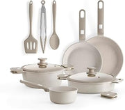 Monix Denmark | 10 Piece Cookware Set, Cast Aluminium with Non-Stick, Suitable for All Types of Cookers Including Induction