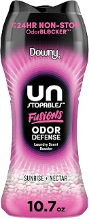 Downy Unstopables Fusions Odor Defense In-Wash Laundry Scent Booster Beads, Sunrise + Nectar Scent, 10.7 OZ, 2-in-1 Laundry Beads for Odor Defense