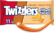 Twizzlers Filled Twists Orange Cream Pop Flavored, Chewy Candy Bags, 11 oz (12 Count)