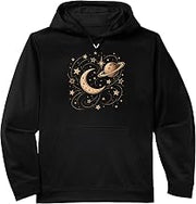 Retro Mars Moon Stars Vintage Celestial Space Astronomy Performance Hoodie