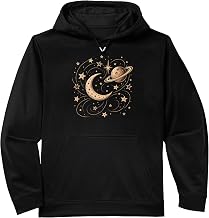 Retro Mars Moon Stars Vintage Celestial Space Astronomy Performance Hoodie