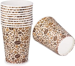 PacknWood Compostable Soup Cup | Disposable Soup Paper Cups | Drinking Cup for Water, Juice, Coffee or Tea - 8oz D: 3.5in x H: 2.8in - 500 Pcs