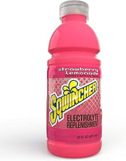 Sqwincher Activity Drink Bottles | Strawberry Lemonade Flavored | Low Calorie | Low Sodium | Ready-To-Drink | Electrolyte Replenishment Hydration Drink | 20 oz (Case of 24)