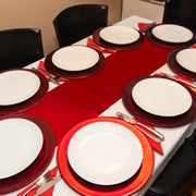 Bencailor Satin Table Runner, 12 x 108 Inch, Red, 24 Pack