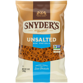 Mini-Unsalted Pretzel - 12 oz by Snyder's of Hanover – 12 Ounce (Pack of 1), Unsalted, Model SNY-006