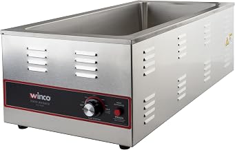 Winco 4/3 Size Electric Portable Food Pan Warmer | Portable for easy movement, Heavy-duty, 1500W power, Great for Hot Holding, Steam Tables, Buffets and Serving Lines