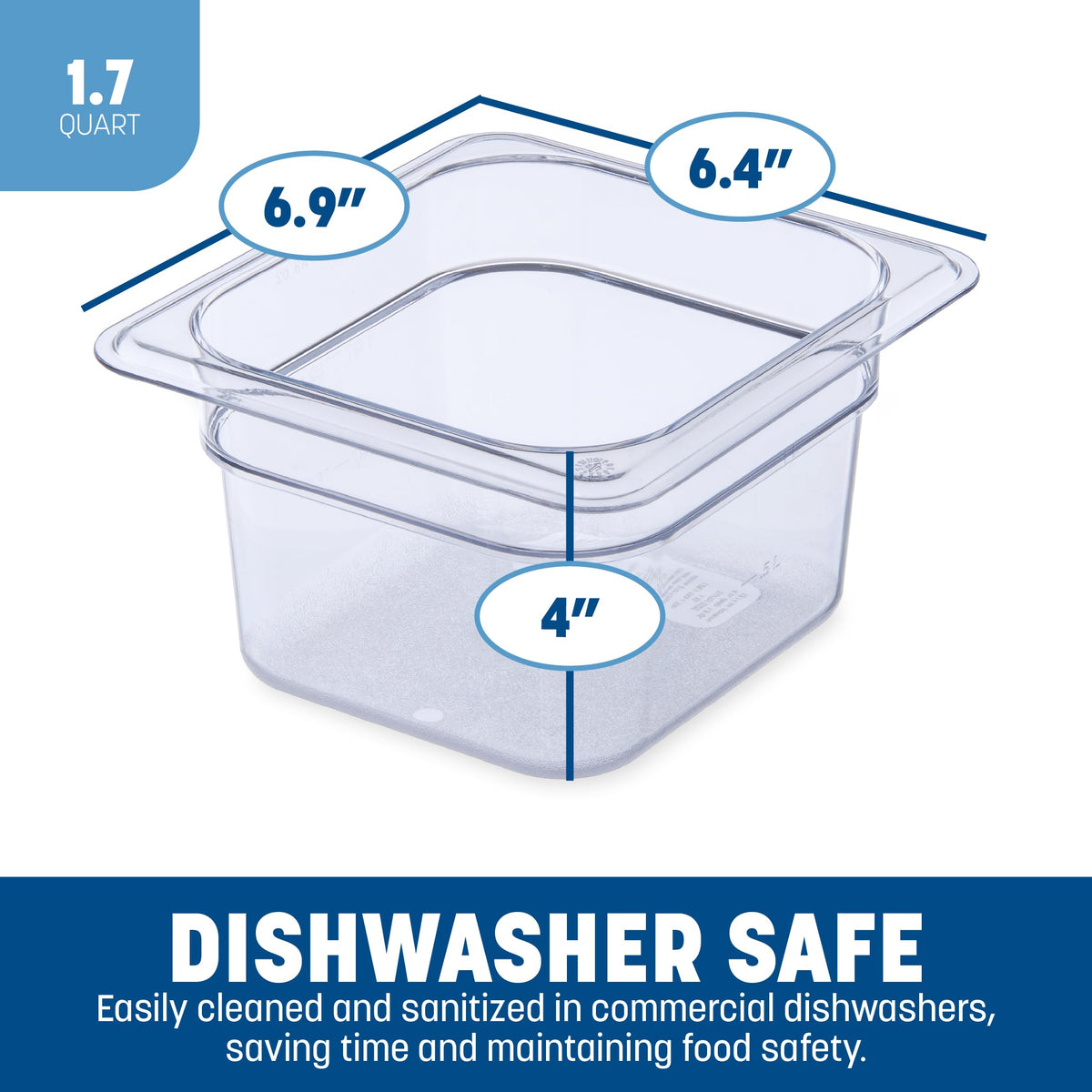 Carlisle FoodService Products Clear / 4 Inches / Modern Storage & Transport