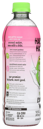 Water Coconut Pulp Organic, 16 Ounce by Harmless Harvest – 16 Fl Oz (Pack of 1), Model 0810068900361