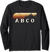 Abco, AR Vintage Evergreen Sunset Eighties Retro Long Sleeve T-Shirt