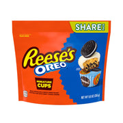 OREO® Miniatures Milk Chocolate and White Creme Peanut Butter Cups by Reese's – 9 Ounce (Pack of 1), Milk Chocolate, White