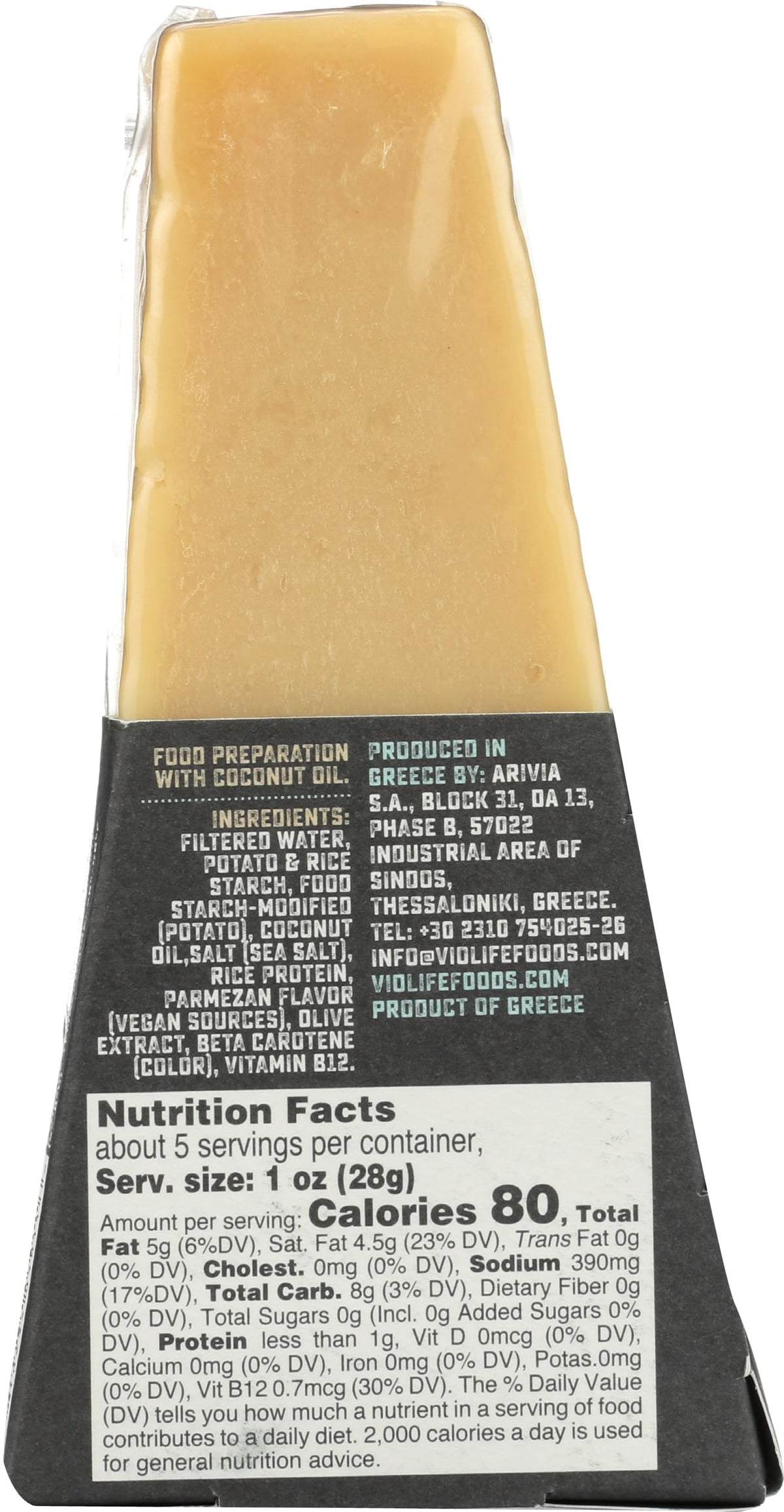 Wedge Just Like Parmesan, 5.29 Ounce by Violife – 5.29 Ounce (Pack of 1)