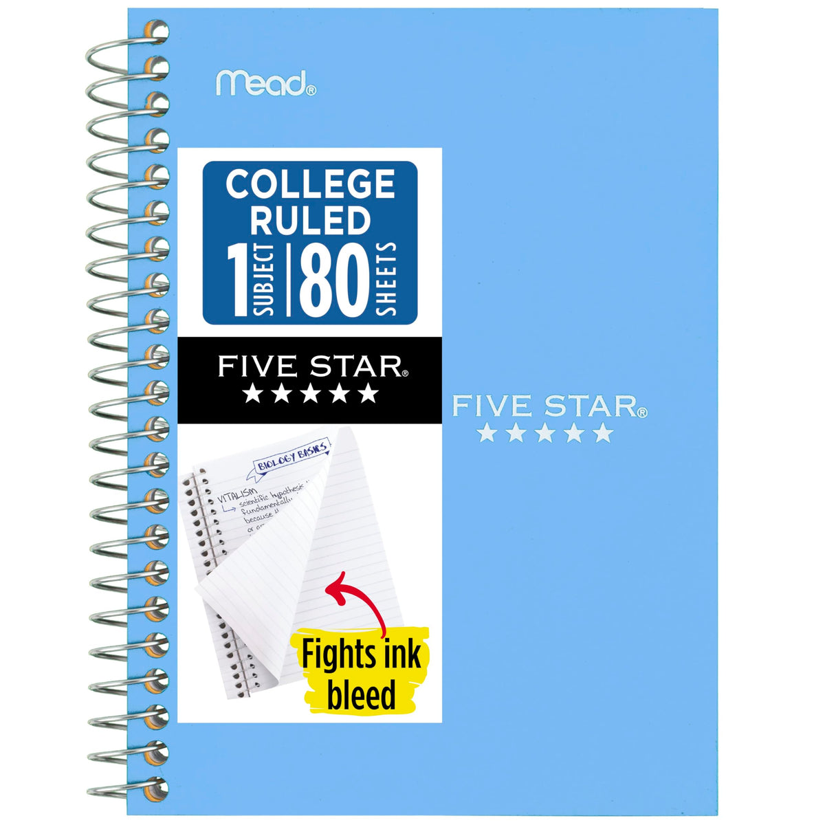 Spiral Notebook by Five Star – Blue, Model 450048CG1-ECM