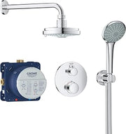 GROHE 34734000 Shower System Flush-Mounted with Rainshower Cosmopolitan 210 - Chrome, 34735000