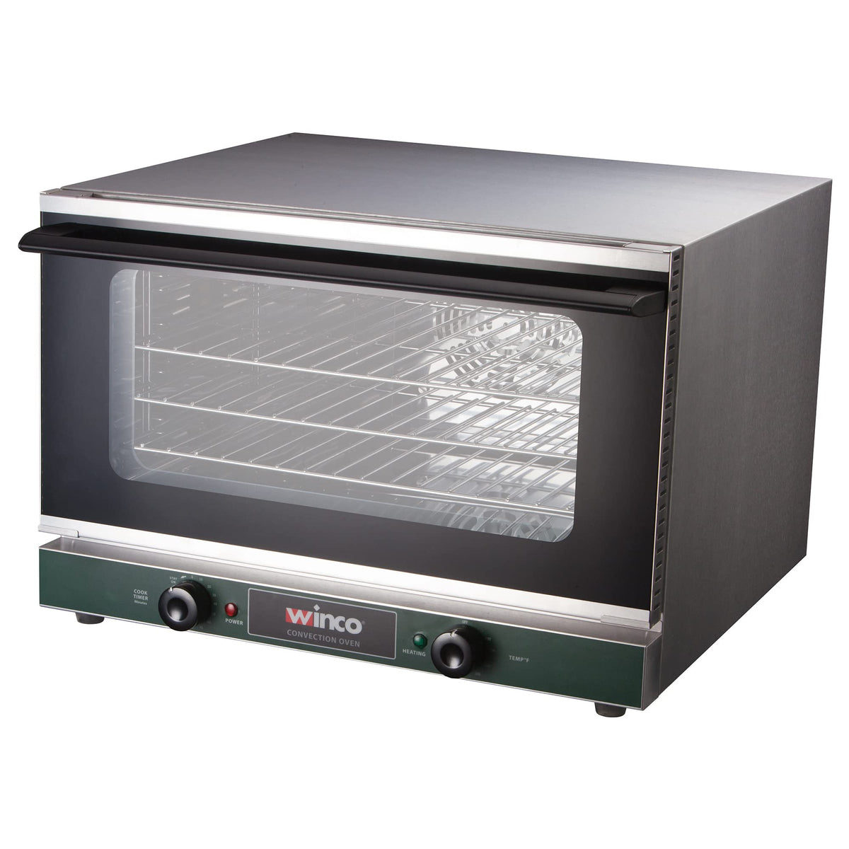 Convection Oven Half Size by Winco – 17.75(h) x 22.5(w) x 22.75(d), 1.5 cubic_feet, Stainless Steel, Silver, Model ECO-500