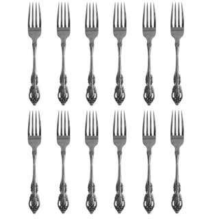 Brahms 18/8 Stainless Steel Dinner Fork (Set of Twelve) by Oneida – 7.2500, 18/8 Stainless Steel, Silver, Model 896578