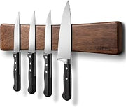 Modern Innovations Magnetic Knife Holder, 12 Inch, Acacia Wood | Multipurpose, Wooden Knife Rack, Magnet Strips for Knives and Metal Utensils, Tool Holder, Art Supply Organizer, Kitchen