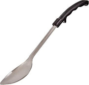 Winco 13" Stainless Steel Basting Solid Spoon with Stop Hook Handle