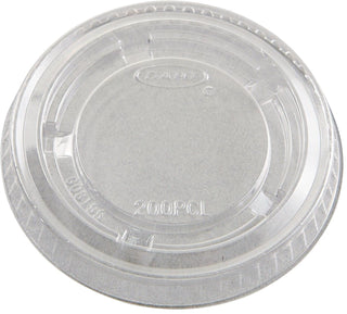 Clear Portion Container Lid - Fits 1.5-2.5 oz (Case of 2500) by SOLO – Medium, Polyethylene Terephthalate, Clear, Pack of 2500, Model PL200N