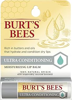 Burt's Bees Lip Balm, Ultra Conditioning with Kokum Butter, 0.15 oz (Pack of 12)