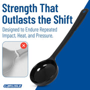 6 Oz Solid Portion Control Spoon by Carlisle FoodService Products – 6 Ounces, Plastic, Black, Model 399003
