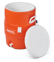 Igloo Orange / 10 Gallon | 13.7" (L) x 13.7" (W) x 20.3" (H) / Vintage Iced Beverage Dispensers