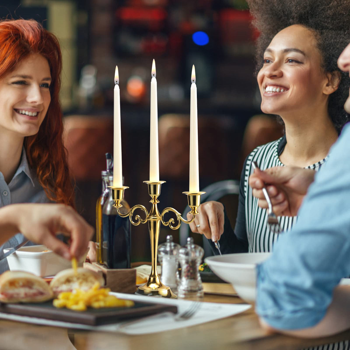 Flamecan Ivory Taper Candles, 10 Inch Tall, Pack of 20