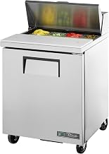 True TSSU-27-08-HC Commercial Cold Food Prep Table with Hydrocarbon Refrigerant, 36.75" Height, 30.125" Width, 27.625" Length
