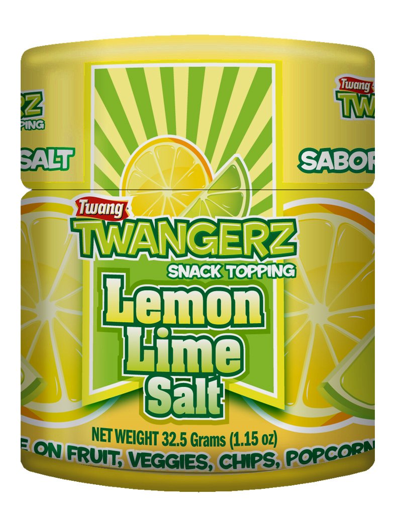 Twangerz Flavored Salt Snack Topping - Lemon Lime (4-Pack) – 1.15 Ounce (Pack of 4)