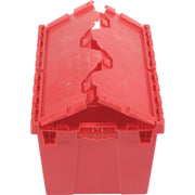 Plastic Distribution Container With Hinged Lid by Global Industrial – 21-7/8x15-1/4x12-7/8, 1.7 cubic_feet, Plastic, Red, Model DC-2115-12RED