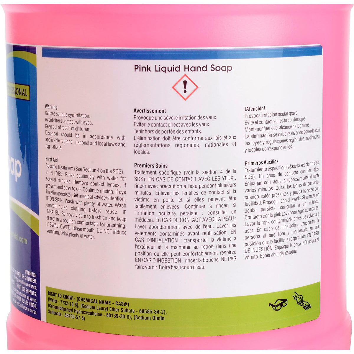Global Industrial Liquid Hand Soap by Sim Imports – 128 Fl Oz (Pack of 1), Pink, Model 641370