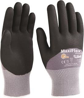 G-Tek TM MaxiFlex 34-875 Seamless Knit Nylon Gloves with Micro-Foam Nitrile Grip (Men's Med)