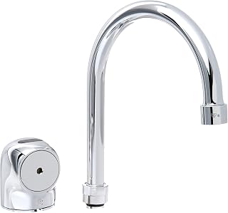T&S Brass 5EF-1D-WG-TMV Wall Mount 6-3/8-Inch Spread Gooseneck Ac/Dc Control Module Equip Sensor Faucet