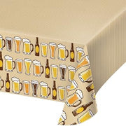 Creative Converting Border Print Plastic Tablecover, 54 x 102, Cheers/Beers (3-Pack)