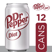 DR PEPPER Diet / 12 Fl Oz (Pack of 12) / Rich brown Soft Drinks